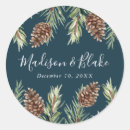 Search for pine cone wedding stickers Rustic