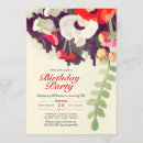 Search for red white birthday invitations Floral