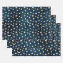 Search for moon and stars wrapping paper Space