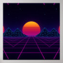 Search for 1980s sunset art Outrun