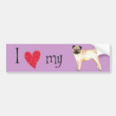 Search for pug bumper stickers Cute