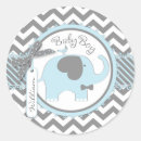 Search for blue chevron baby shower stickers Elephant