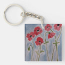 Search for red poppy key rings Flowers