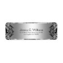 Search for black lace return address labels Swirls