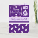 Search for happy 10th anniversary cards White