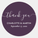 Search for purple thank you wedding stickers Modern