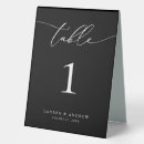Search for folded table cards Black and white