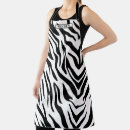 Search for zebra skin aprons Black and white