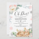 Search for fawn baby shower invitations Greenery