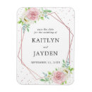 Search for rose gold save the date magnets Floral