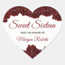 Search for red sweet 16 stickers 16th birthday