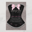Search for pink and gold lingerie party invitations Glitter