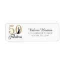 Search for 50th return address labels Fiftieth birthday