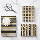 Search for shiny black wrapping paper Stripes