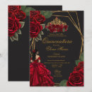 Search for red black and gold invitations Mis quince anos
