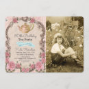 Search for vintage tea birthday invitations Floral
