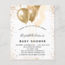 Search for white gold baby shower invitations Glitter