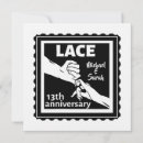 Search for black lace invitations Anniversary