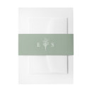 Search for floral wedding invitation belly bands Minimalist