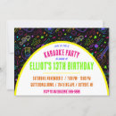 Search for microphone birthday invitations Black