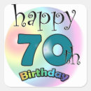 Search for happy 70th stickers Seventy