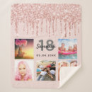 Search for 18th birthday blankets Rose gold
