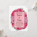 Search for hot pink wedding invitations Watercolor flower bouquet