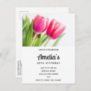 Search for pink tulip birthday invitations Photograph
