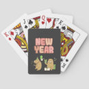 Search for happy new year playing cards Typography