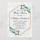 Search for marble baby shower invitations Greenery