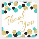 Search for gold confetti thank you stickers Sparkle