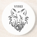 Search for black wolf coasters Black and white