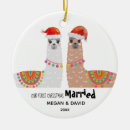 Search for funny llama christmas tree decorations Xmas