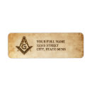 Search for compass return address labels Masonic
