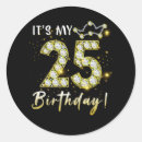 Search for 25 years stickers Birthday
