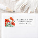 Search for poppy return address labels Watercolor