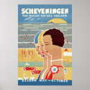 Search for the beach at scheveningen posters Vintage