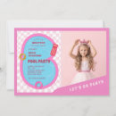 Search for retro pool party invitations Cute
