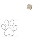Search for paw print rubber stamps Modern