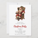 Search for retro santa invitations Red