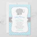 Search for blue and grey baby shower invitations Elephant