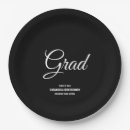Search for graduation paper plates Black