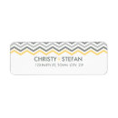 Search for yellow chevron return address labels Zigzag