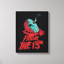 Search for horror movie canvas prints Friday the 13th
