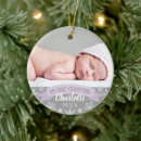 Search for lavender christmas tree decorations Baby's first christmas