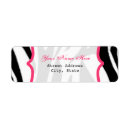 Search for zebra print return address labels Black and white