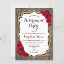 Search for red rose retirement party invitations Retired