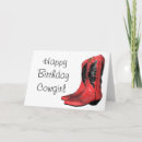 Search for cowgirl boots birthday cards Cute
