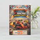 Search for car birthday invitations Race time boy