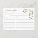 Search for love recipe cards Watercolor